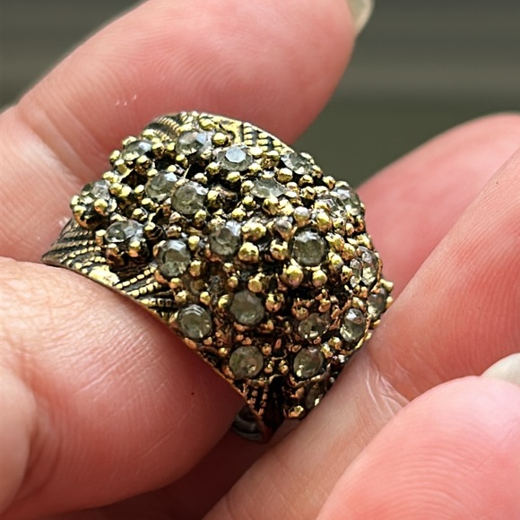 🖤Vtg 1960s cluster adjustable ring